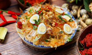 bánh tráng trộn đã hoàn thành